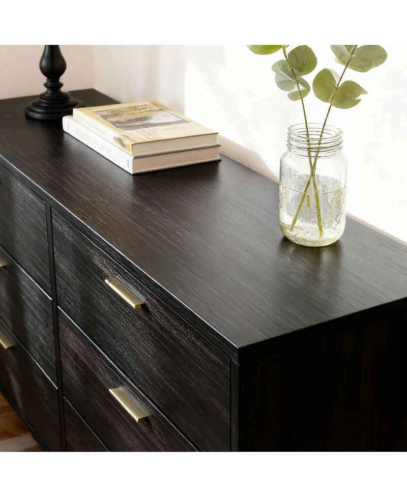 Famapy Wood Dresser Chest of Drawer With 6 Drawers