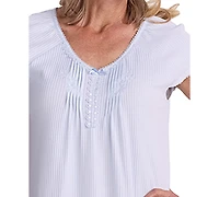 Miss Elaine Women's Short-Sleeve V-Neck Nightgown