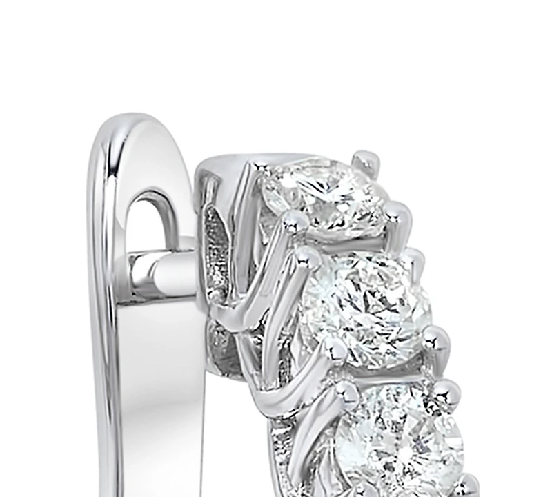 Diamond Small Huggie Hoop Earrings (1 ct. t.w.) in 14k White or Yellow Gold