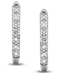 Diamond Hoop Earrings (1/2 ct. t.w.) in 14k White or Yellow Gold