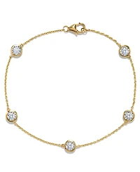 Diamond Bezel-Set Cable Link Chain Bracelet (1/2 ct. t.w.) in 14k Gold