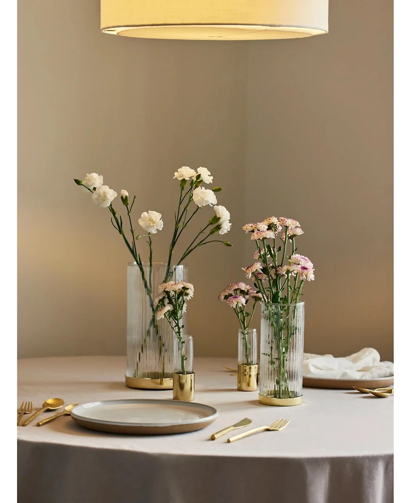 Fleck, Fluted Glass Bud Vases, Set of 4