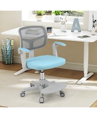 Gouun Adjustable-Height Children Study Chair with Armrest and Footrest