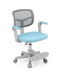 Gouun Adjustable-Height Children Study Chair with Armrest and Footrest