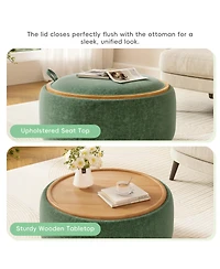 Rainsken 29" Round Storage Ottoman