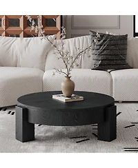 Rainsken 31.5'' Round Coffee Table with Hidden Storage
