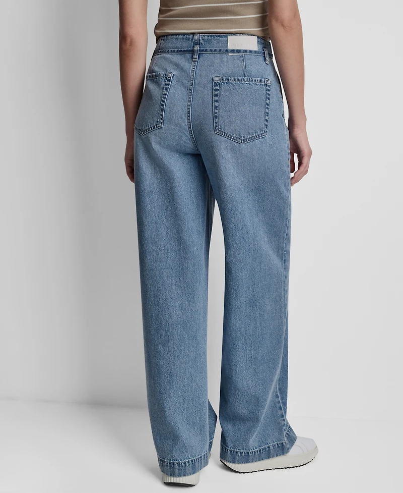 Dkny Jeans Women's High-Rise Wide-Leg Trousers