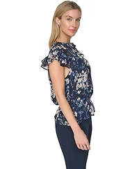 Tommy Hilfiger Women's Peplum Flutter-Sleeve Pull-On Blouse