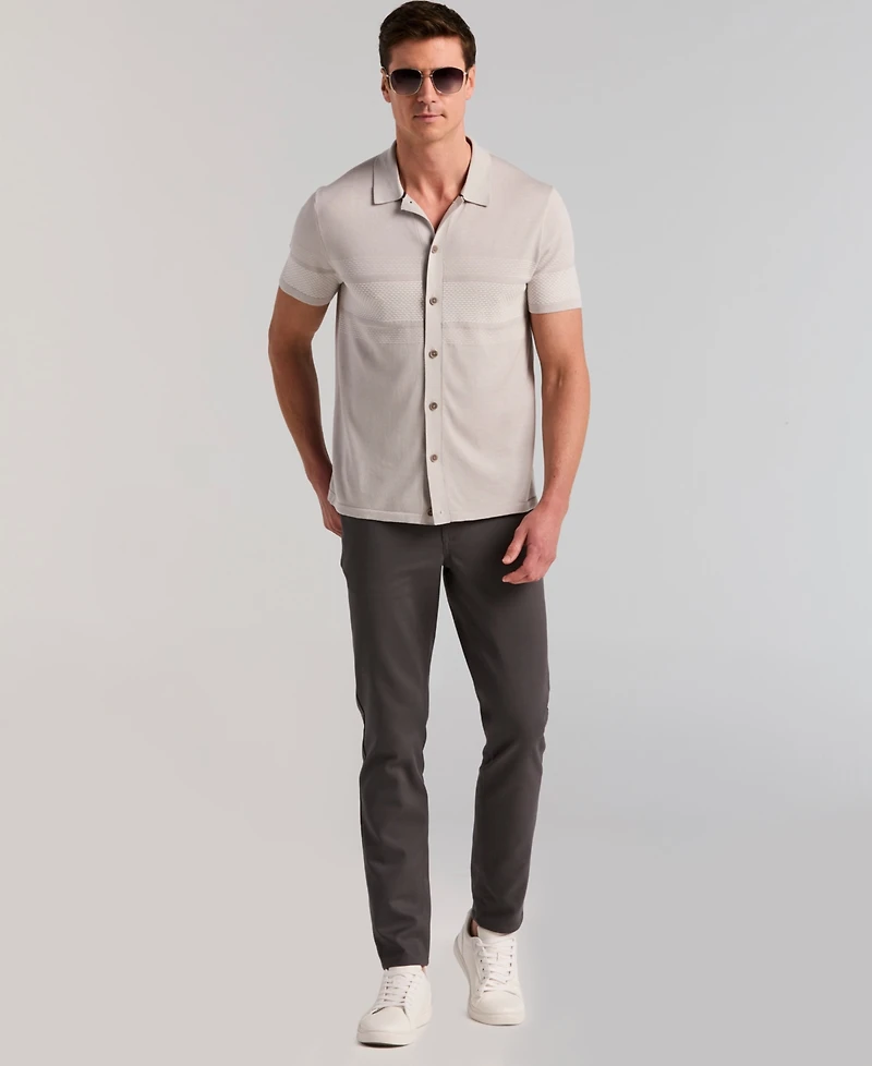 Perry Ellis Men's Textured Button Front Shirt