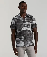 Perry Ellis Men's Cotton Abstract Wave Print Shirt
