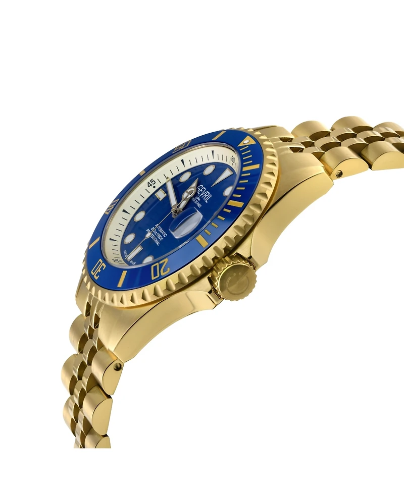 Gevril Men's Wall Street Swiss Automatic Ip Bracelet Watch