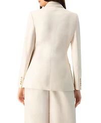 Ivonne Women's Single-Breasted Blazer with Golden Button