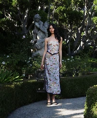 Avec Les Filles Women's Square Neck Scarf Top