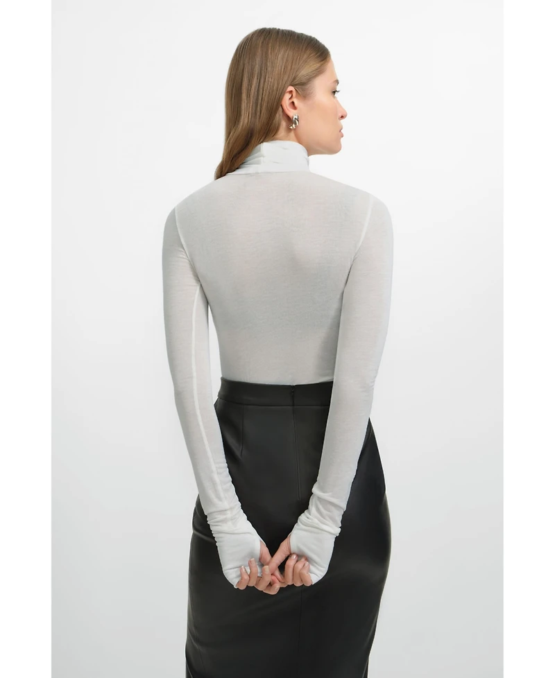 Marcella Women's Eloise Sheer Turtleneck