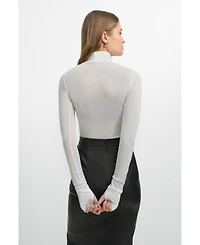 Marcella Women's Eloise Sheer Turtleneck