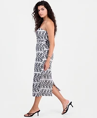 Sam Edelman Women's Strapless Straight-Neck Midi Dress