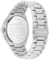 Coach Men's Jackson Silver Tone Stainless Steel Bracelet Watch, 41.5mm