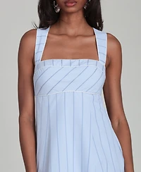 Avec Les Filles Women's Contrast Piping Midi Dress
