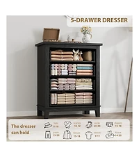 Gaomon Tall Bedroom Dresser with 4 Drawers and Storage