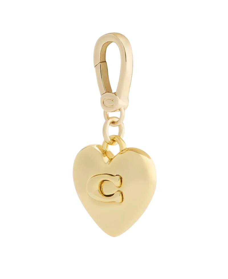 Coach Gold Collectible Signature Sculpted C Heart Jewelry Charm