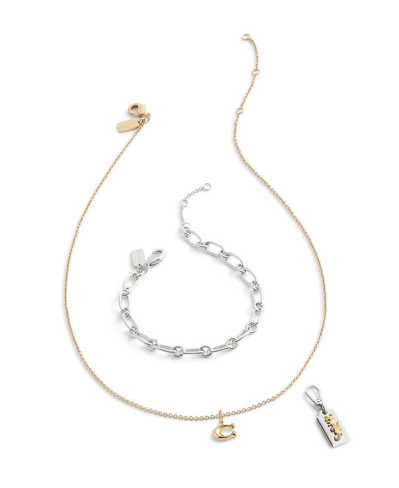 Coach Two-Tone Collectible Signature Horse Carriage Jewelry Charm