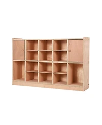 gaomon Wall Mounted Storage Cabinet with Cubbies and Double Doors