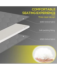 Outsunny Folding Chaise Lounge, Padded Reclining Tanning Chair, Black