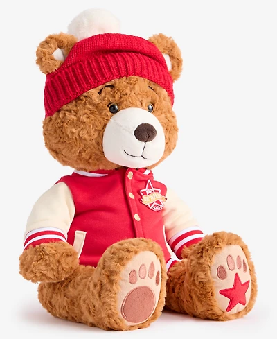 Macy's 100th Thanksgiving Day Parade Plush Billie Brightpaw Bear Wearing 100th Parade Varsity Jacket, Macy's Exclusive