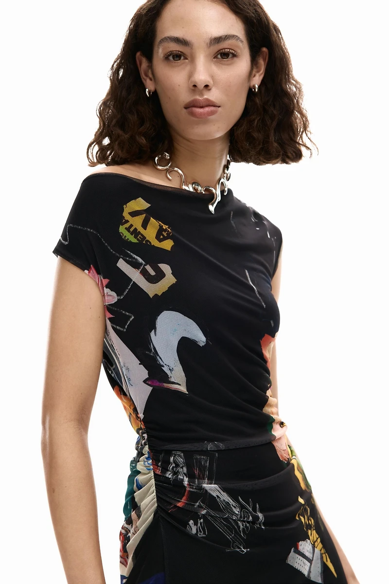 Desigual Women's Midi collage dress
