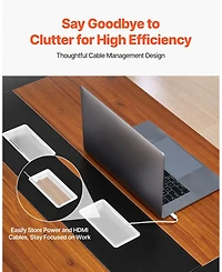 Sugift Conference Table, 6 ft Oval, Office Meeting Table for 6-8 People with Metal Legs