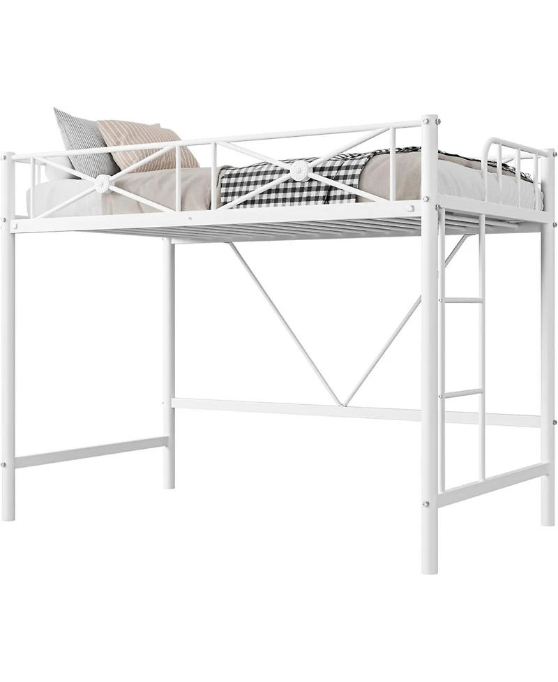 gaomon Loft Bed Frame, Heavy Duty Metal with 400 Lbs Weight Capacity, Space-Saving & Noise-Free Design, Industrial Loft Bed for Kids, Teens, Adults