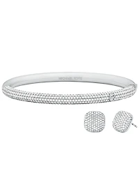 Michael Kors Pave Bangle Bracelet and Earring Set