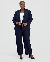 Le Suit Plus Four-Pocket Jacket & Fly-Front Wide-Leg Pants