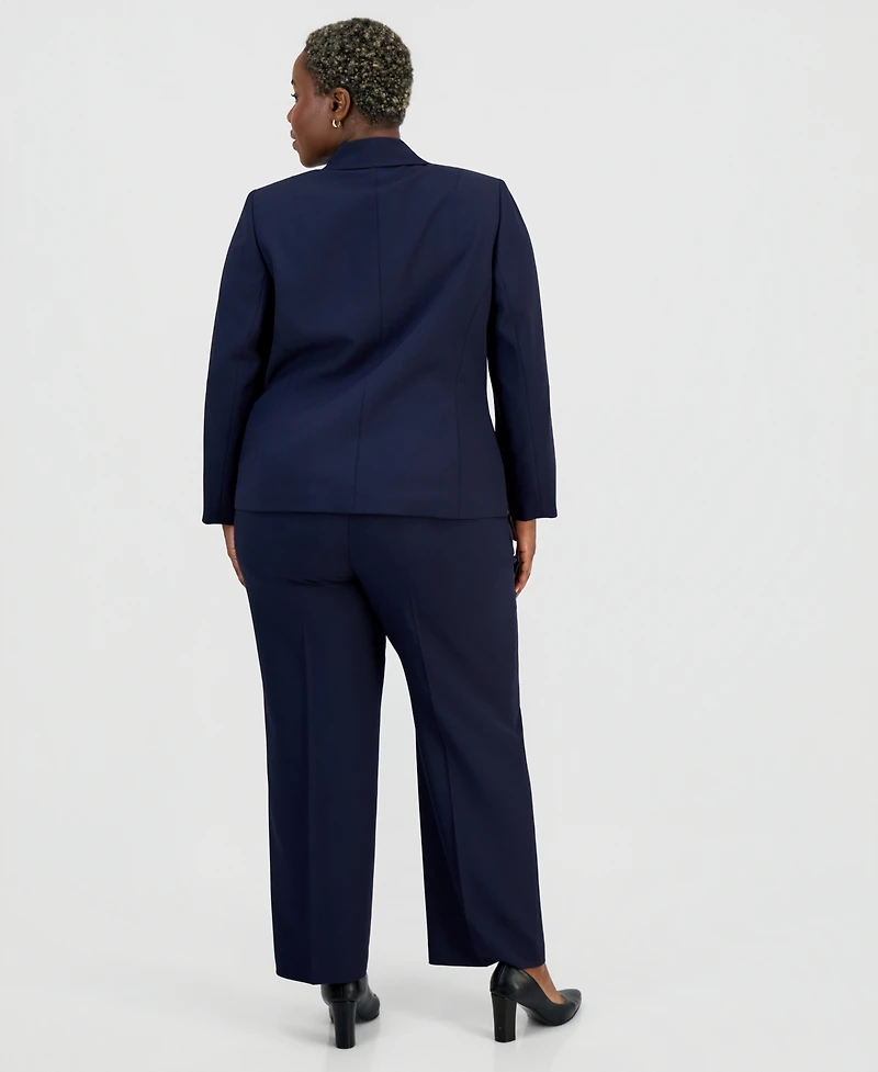 Le Suit Plus Four-Pocket Jacket & Fly-Front Wide-Leg Pants