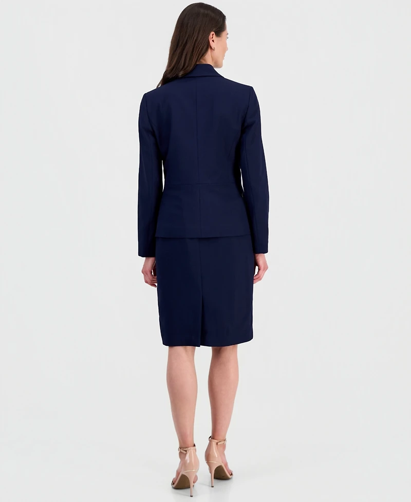 Le Suit Women's One-Button Peplum Jacket & Basic Sheath Dress