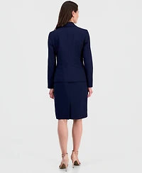 Le Suit Women's One-Button Peplum Jacket & Basic Sheath Dress