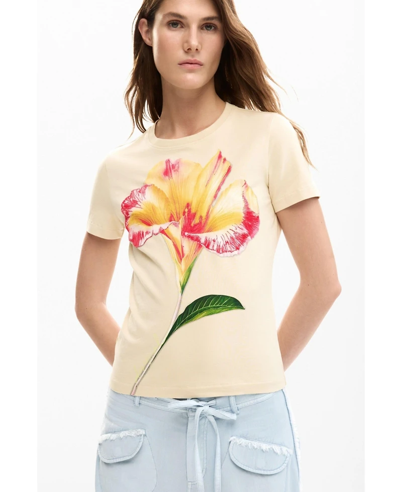 Desigual Women's Large flower T-shirt