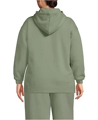 Lands' End Plus Long Sleeve Serious Sweats Hooded Tunic Sweatshirt