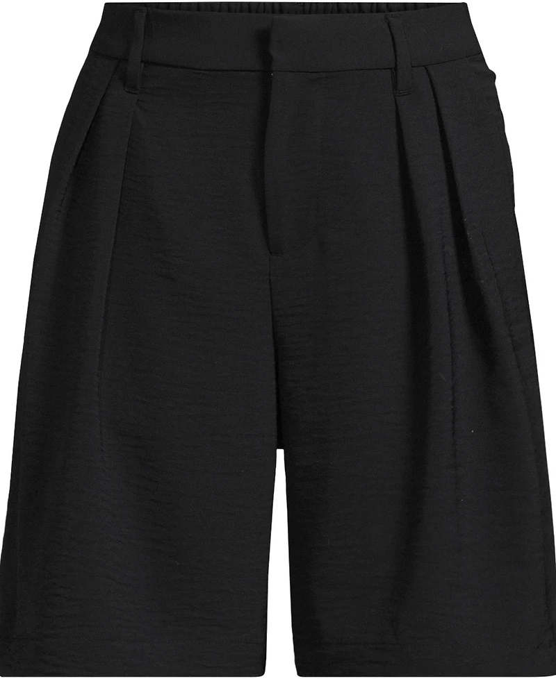 Lands' End Women's Creaseless High Rise 8" Shorts