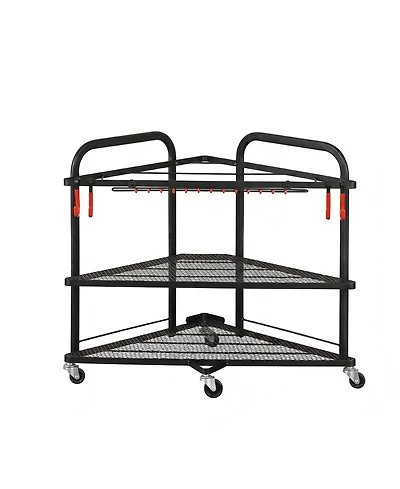 Mythinglogic Triangle Yoga Mat Storage Cart with Wheels for Home Gym Equipment