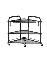 Mythinglogic Triangle Yoga Mat Storage Cart with Wheels for Home Gym Equipment