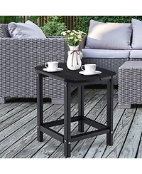 sumyeg 18 Inch Outdoor Weather Resistant Side Table for Patio and Garden