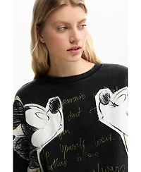 Desigual Women's Sweatshirt Mickey y Minnie Mouse