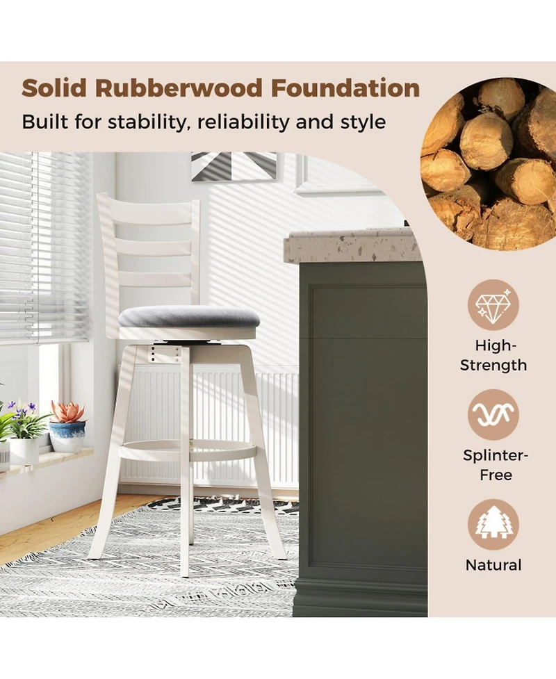 Gouun 30.5 in Swivel Counter Height Bar Stools Set of 2