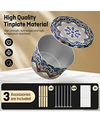 Gnuadz Empty Candle Tin Making Kit with Lids, 2.5 oz