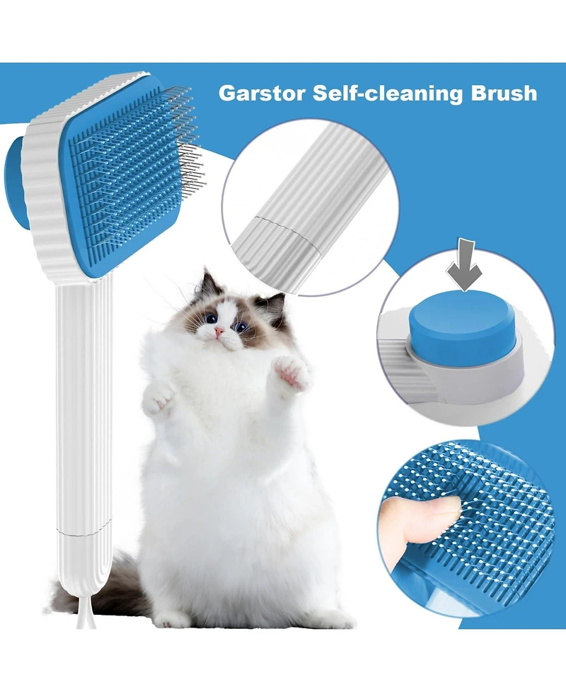 Aronkl Cat Brush for Long Short Haired Cats Remove Loose Mats Rounded Pins Skin Friendly Easy Clean Grooming Tool