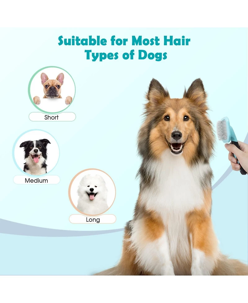 Aronkl Rotatable Slicker Brush for Dogs Cats Deshedding Grooming Massage
