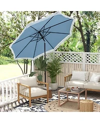 Sugift 9 ft Patio Umbrella with Sun Protective Canopy