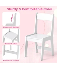 Sugift Kids Study Desk and Chair Set with Chair Hutch and Storage Cabinet for 3+ Years