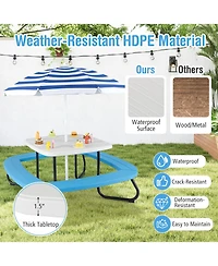 Sugift Toddler Outdoor Activity Table with Adjustable and Collapsible Umbrella.